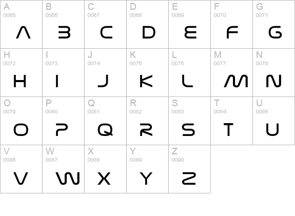 Nasalization Extended Light uppercase A-Z preview