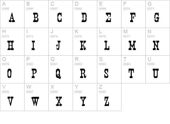 Nashville uppercase A-Z preview