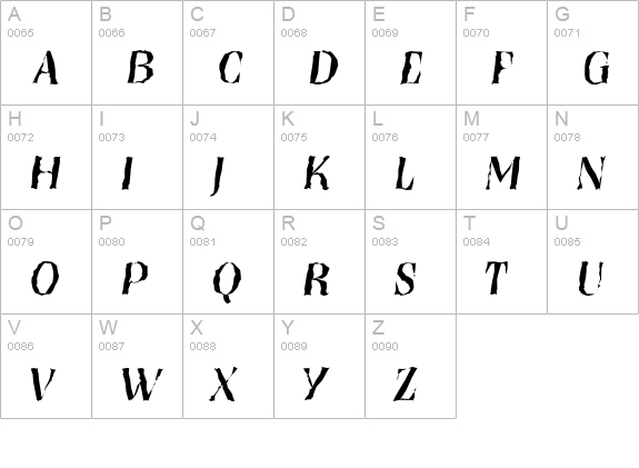 NashvilleRandom-Italic uppercase A-Z preview