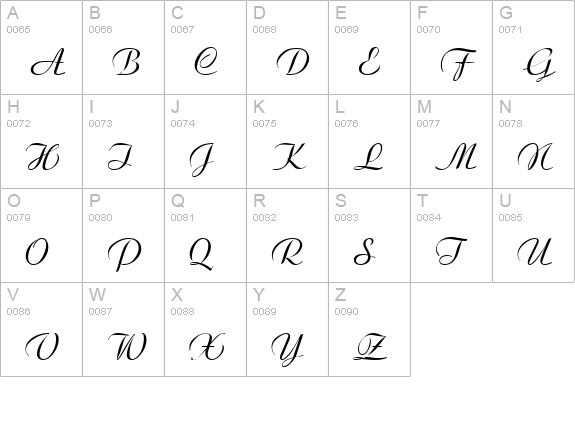 Natalie uppercase A-Z preview
