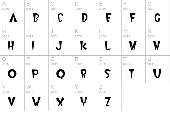 Natasha Caps uppercase A-Z preview