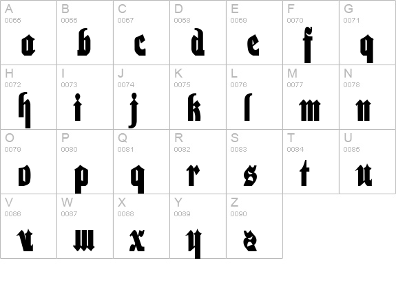 Nathaniel uppercase A-Z preview