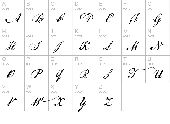 National Archive uppercase A-Z preview