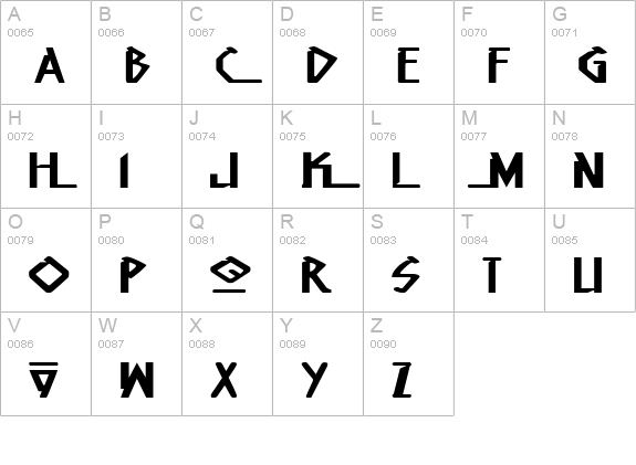 Native Alien Extended uppercase A-Z preview