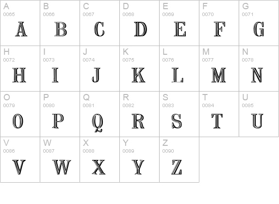 Nauert Regular uppercase A-Z preview
