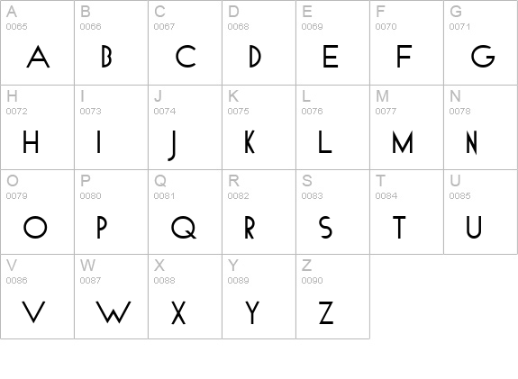 Nazareth uppercase A-Z preview