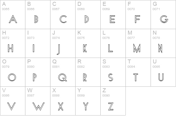 NazarethOpen uppercase A-Z preview