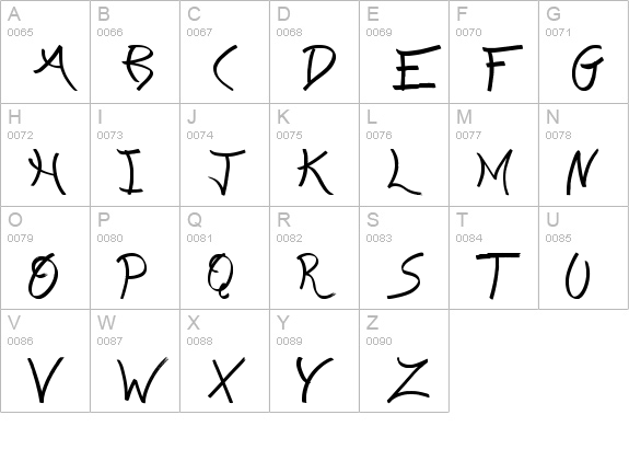 neat uppercase A-Z preview