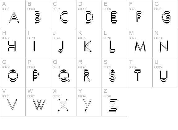Neboman uppercase A-Z preview