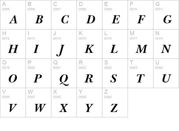 Nebraska Bold Italic uppercase A-Z preview