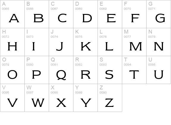 Nebraska-Regular uppercase A-Z preview