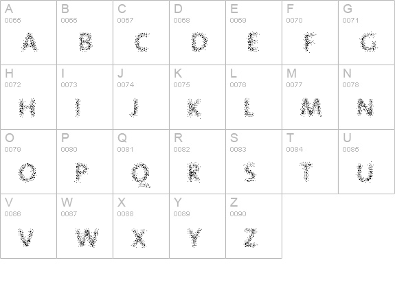 Nebulae Four uppercase A-Z preview