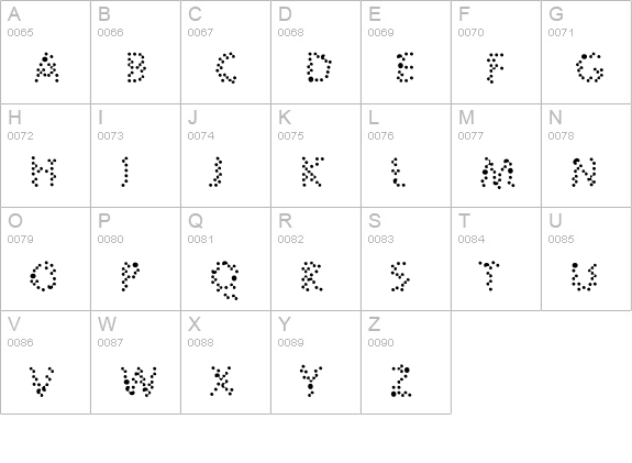 Nebulae One uppercase A-Z preview