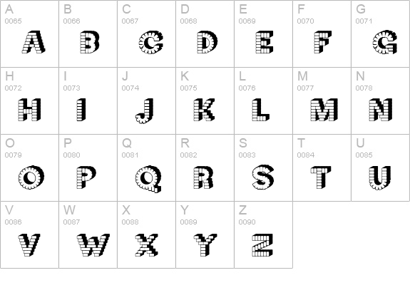 Neck Candy uppercase A-Z preview
