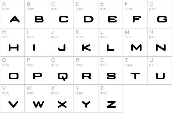 Nedian-Bold uppercase A-Z preview