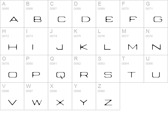 Nedian-ExtraLight uppercase A-Z preview