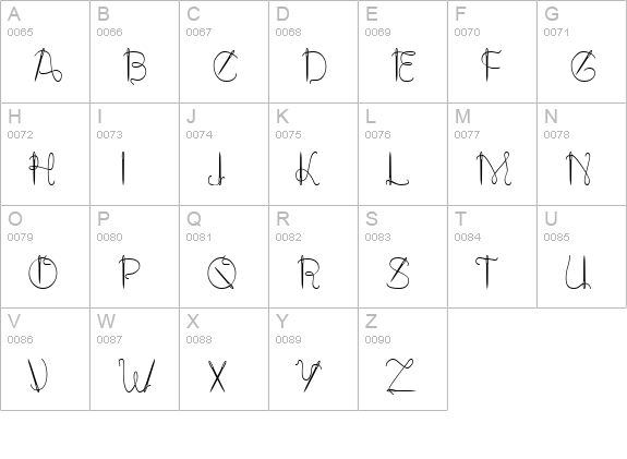 NeedALilly uppercase A-Z preview