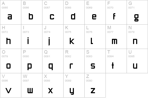 NeeskensBlack uppercase A-Z preview