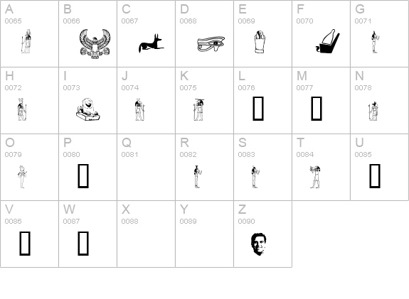 Neferchichi uppercase A-Z preview