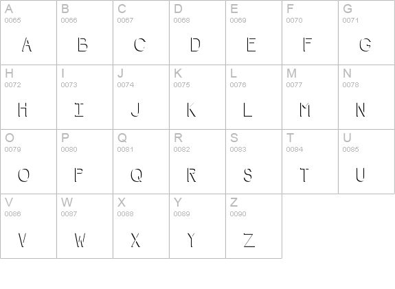 NegativeSpace uppercase A-Z preview