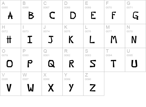 Negatori uppercase A-Z preview