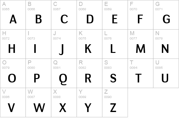 Negotiate Free uppercase A-Z preview