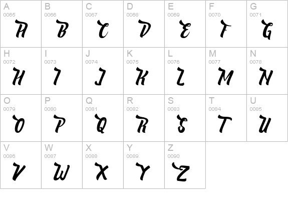 Nelda uppercase A-Z preview