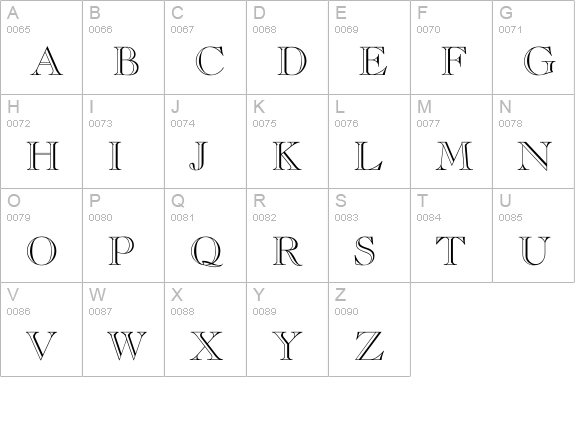 NelsieOpenFace uppercase A-Z preview