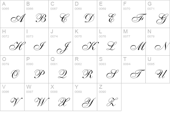 Nelson uppercase A-Z preview