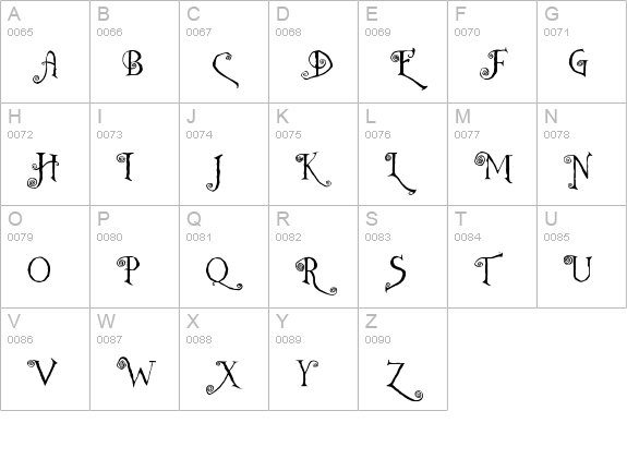 Nemo uppercase A-Z preview