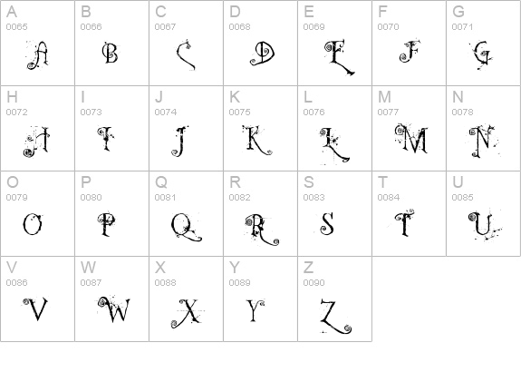 Nemo Nightmares uppercase A-Z preview