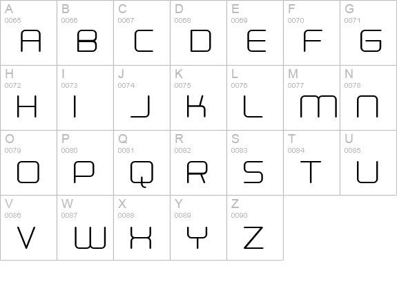 Neogrey Regular uppercase A-Z preview