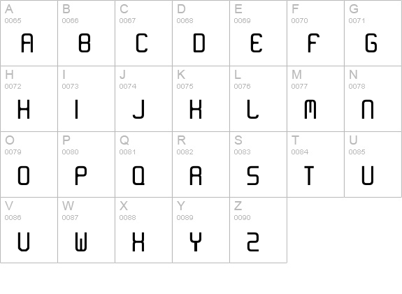 neon-like uppercase A-Z preview