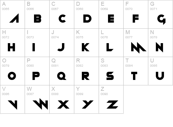 Neon Machine uppercase A-Z preview