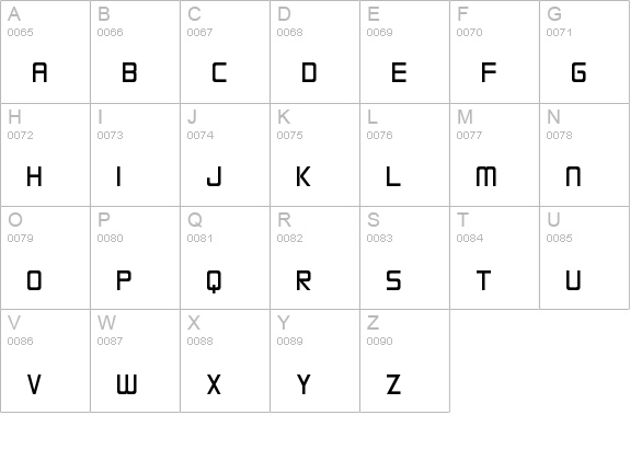 Neon Nanoborg
 uppercase A-Z preview