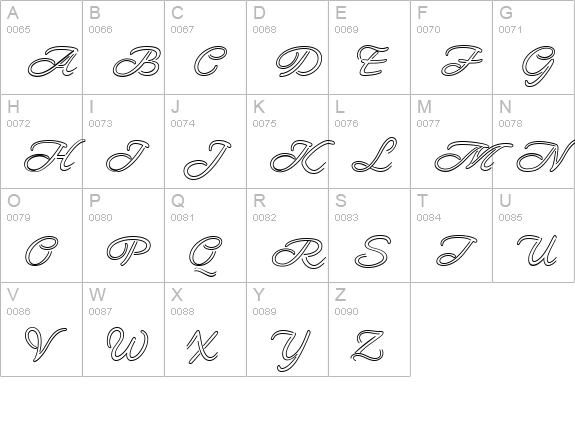 NeonDerthaw uppercase A-Z preview