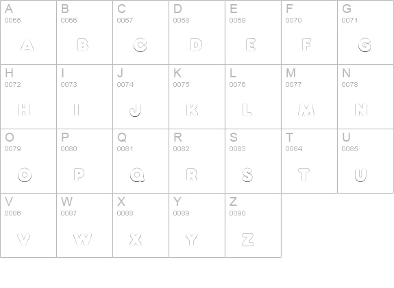 NeonOutline uppercase A-Z preview