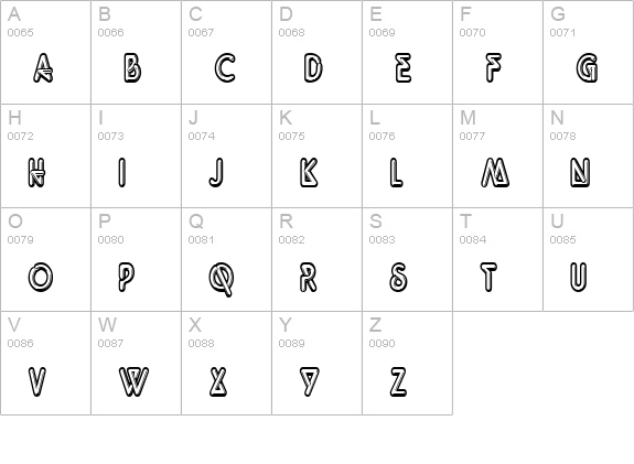 NeonzCondensed Normal uppercase A-Z preview