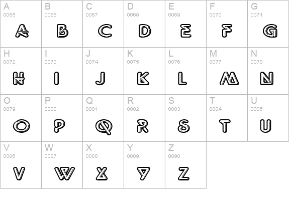 NeonzExtended Normal uppercase A-Z preview