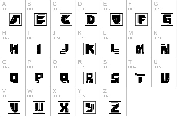 NeoPanFrames uppercase A-Z preview