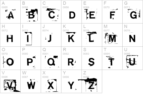 NeoPrint M319 uppercase A-Z preview