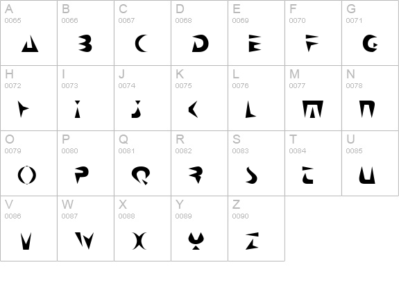 NeoSpacial uppercase A-Z preview