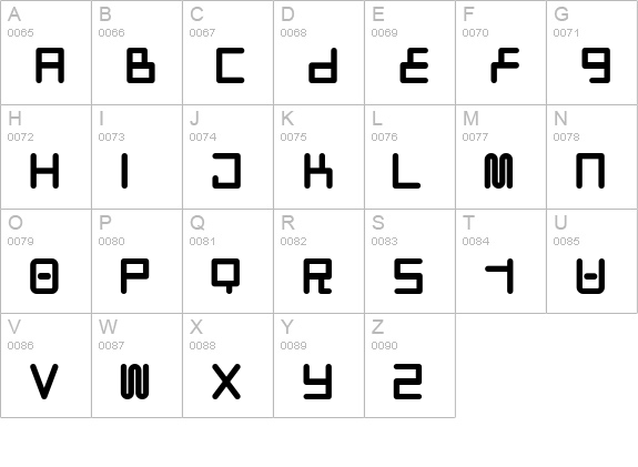 Neostyle uppercase A-Z preview