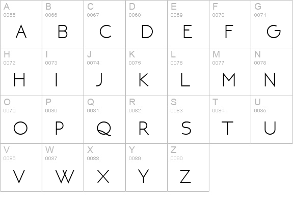 NEOTERIC uppercase A-Z preview