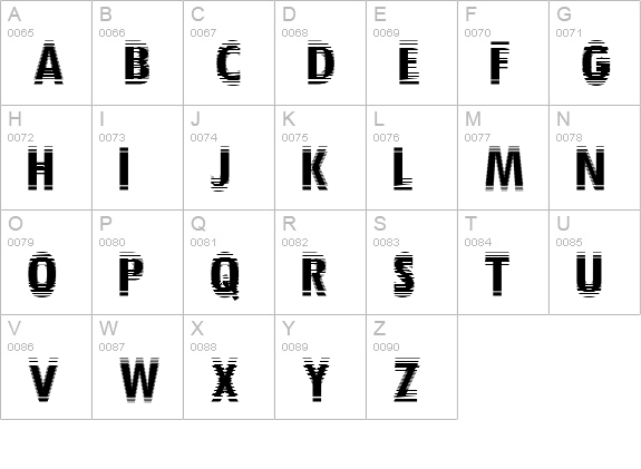 Nervous uppercase A-Z preview