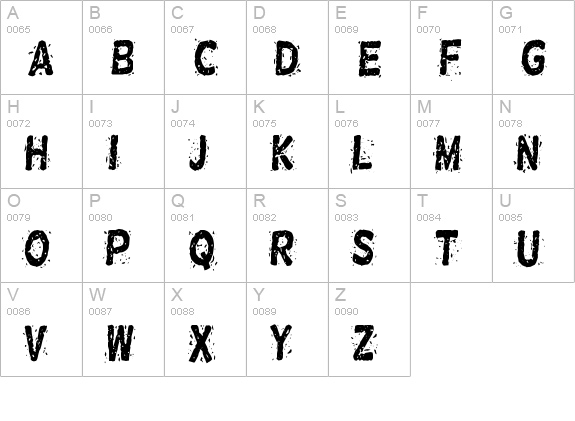 Nervous Rex uppercase A-Z preview