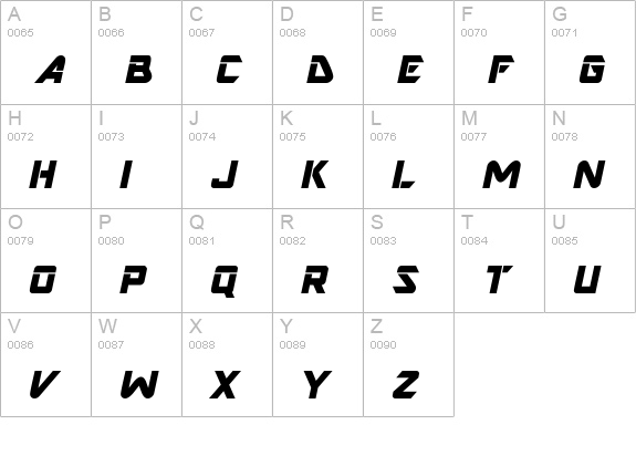 Nesbitt Bold Italic uppercase A-Z preview