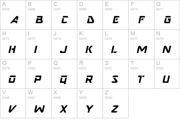 Nesbitt Italic uppercase A-Z preview
