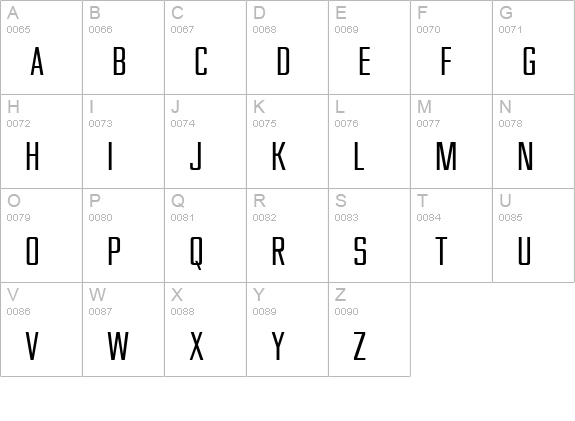 NesobriteCd-Regular uppercase A-Z preview
