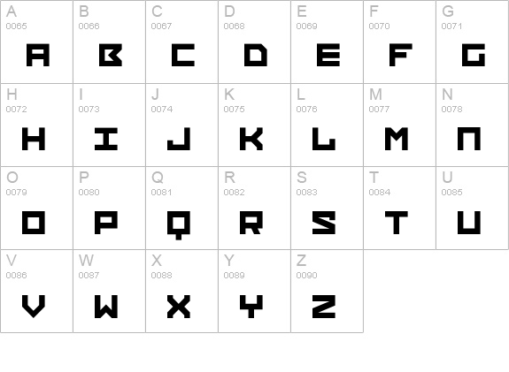 Network uppercase A-Z preview